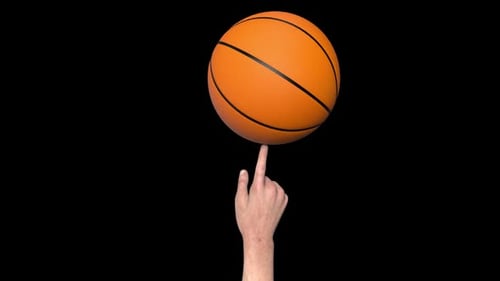 Drehe einen Basketball