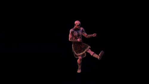 Tribal Warrior Aggressive War Dance Animation