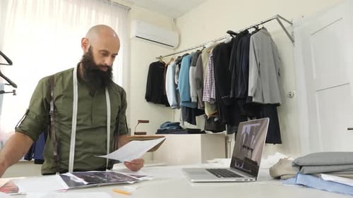 Man in a tailor shop