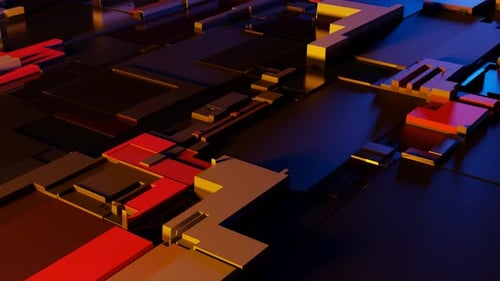 Animation de fond abstraite multicolore de science-fiction. Concept de semi-conducteur