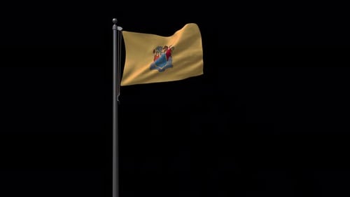 Flagge des Staates New Jersey mit Alpha 4K