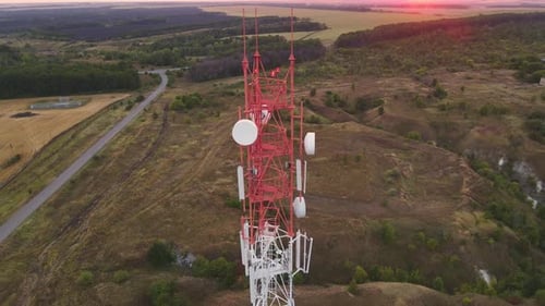 Telecommunication Antenna receiver on cell phone tower