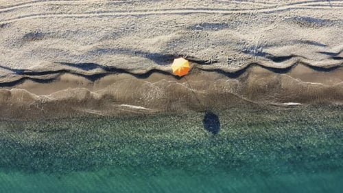Beach Umbrella Near the Sea at Summer