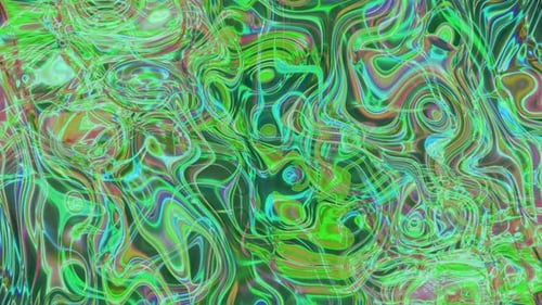 Amazing Background Green Holographic Pastel Line Liquid Animation
