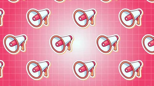 Hand Mike Megaphone Mic Marketing Background