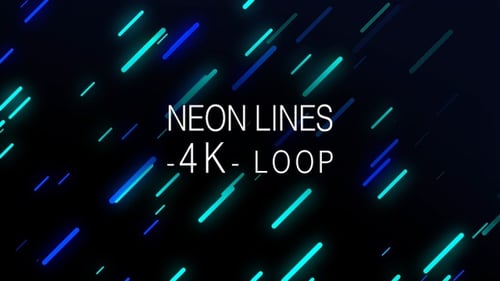 Abstract Neon Glowing Lines Motion Background