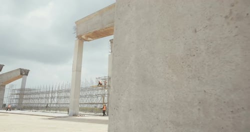 sitio de construcción de carreteras a gran escala