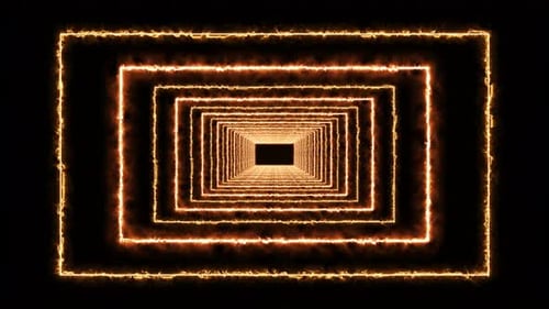 Fundo retrô de túnel retângulo sabre