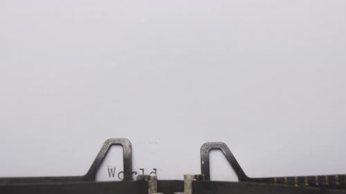 World Post Day Typed Words on a Vintage Typewriter