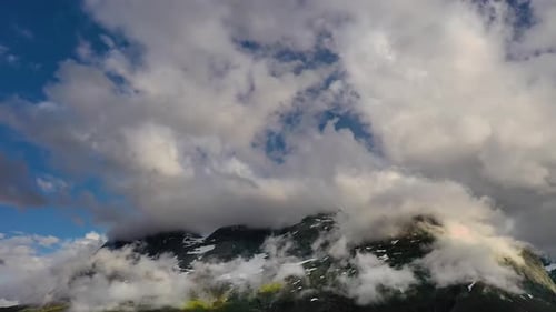 Mountain Cloud Top View Landscape