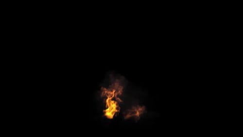 Kleines Feuer auf dem Boden