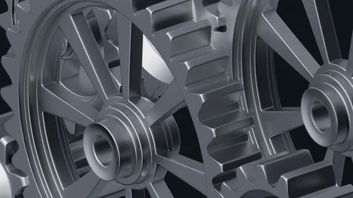 Cogs and Gears Rotating