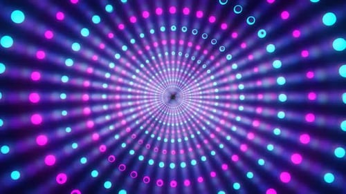 Animação em loop Vj de bolas de néon giratórias