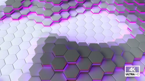 Abstract Hexagon Background Pink