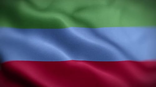 Realistic Fabric Waving Flag Loop