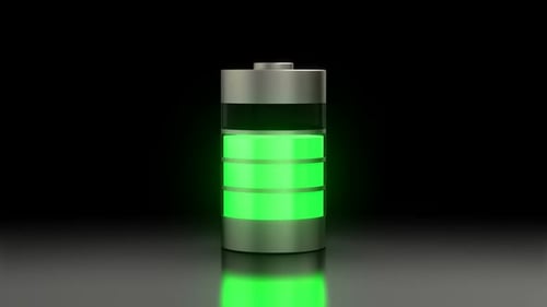 Animated 3D Battery Charge Level Indicator
