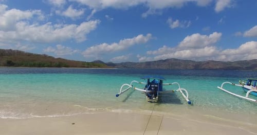 Tropical Beach with Boats