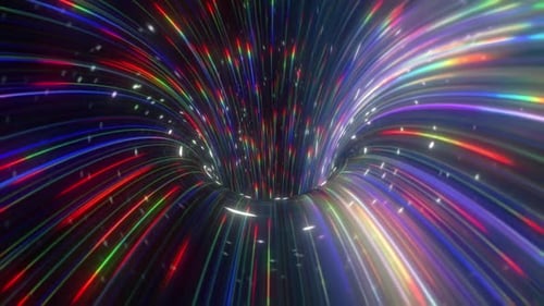 Colorful Abstract Light Tunnel Animation for Digital Backgrounds