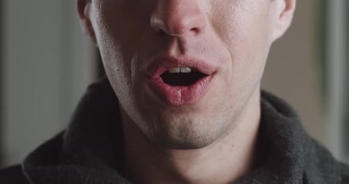 Smiling Man Showing White Teeth, Healthy Dental Concept