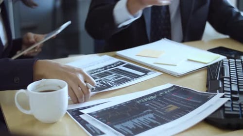 Business Colleagues Working Together in a Bright Office