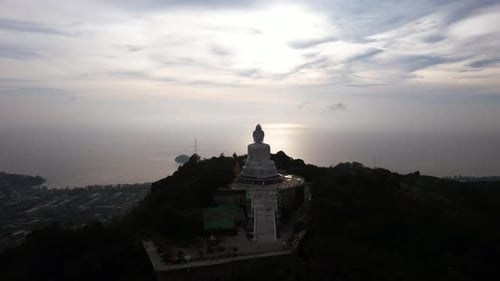 Drone View of the Big Buddha Thailand