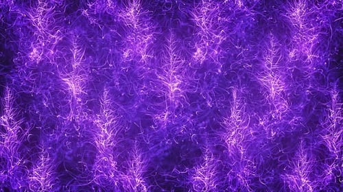 Abstract Purple Glowing Lines and Particles Background