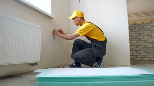 Arbeiter bei der Renovierung