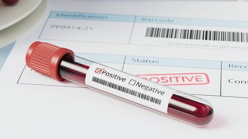 Positive Blood Test Result Medical Lab Animation