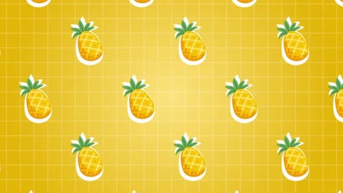 Fond d'animation alimentaire fruits ananas
