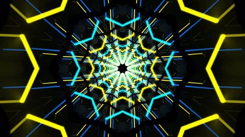 VJ Neon Light Tunnel 4K