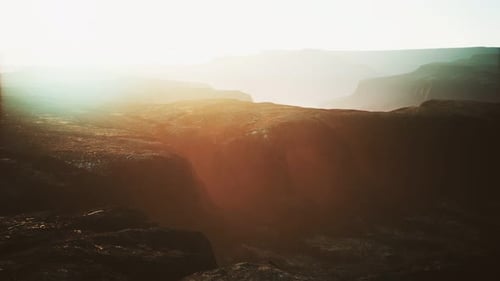 Rocky Desert at Dramatic Sunrise