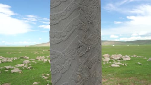 Inscription of Obelisk Menhir From Old Ancient Times
