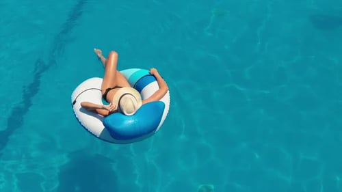 Relaxing at the pool