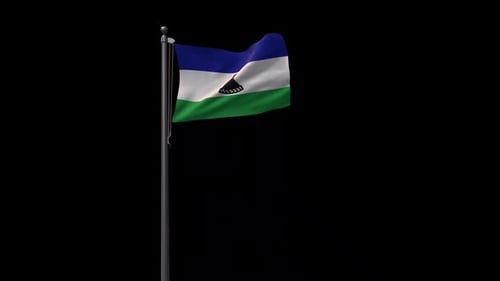 Flagge Lesotho mit Alpha 2K
