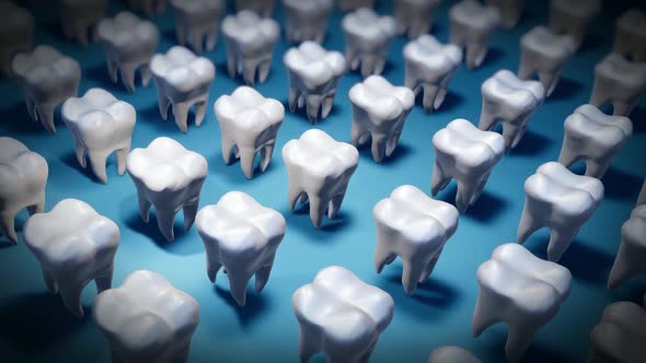 3D Animated Healthy Teeth Medical Loop, Backgrounds Motion Graphics ft ...
