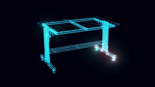 Adjustable Working Table Hologram Rotating Hd