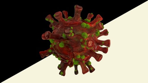 Particule de virus rouge