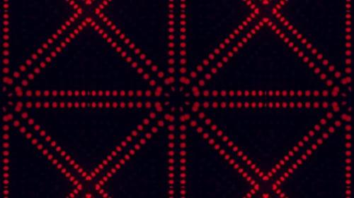 Red Geometric Dot Patterns Dynamic Abstract Loop Background