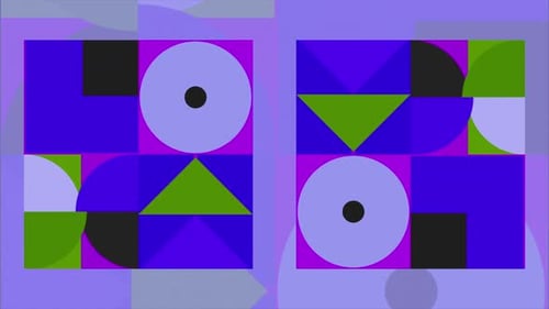 Geometrische bunte Figuren im Retro-Stil