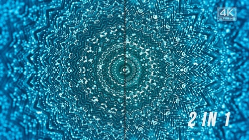 Abstract Glowing Particle Radial Pattern Background Loop