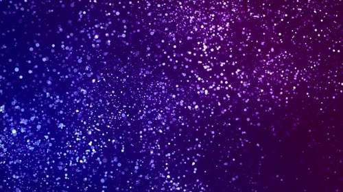 Abstract Sparkling Glittering Particles Background in Blue Purple