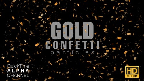 Sparkling Gold Confetti Falling Animation Overlay