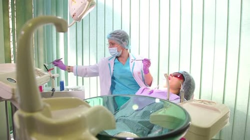 Dentist At Work In The Office