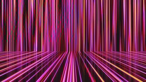 Futuristic Neon Grid Lines Background Loop