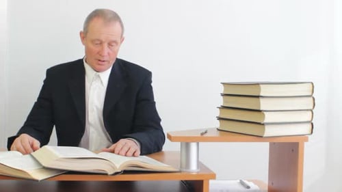 Adult Student Studying Hard