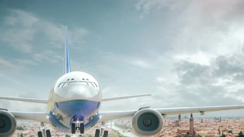 Airplane Take Off Verona Italy