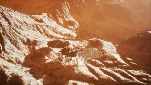 Insight Mars erkundet die Oberfläche des Roten Planeten