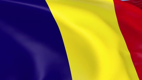 Realistic Seamless Loop of a Waving National Flag