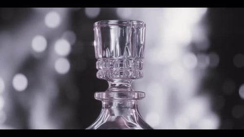 Ornate Crystal Decanter Stopper Close-up