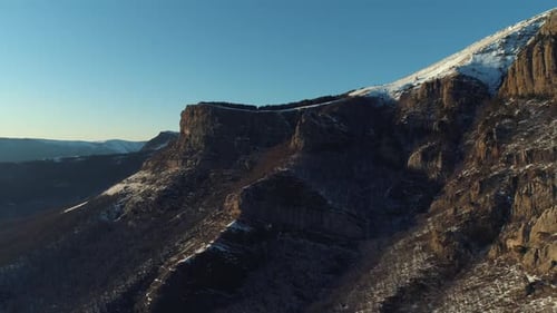 Flying over breathtaking rock